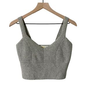 Anthropologie Gray Crop Top